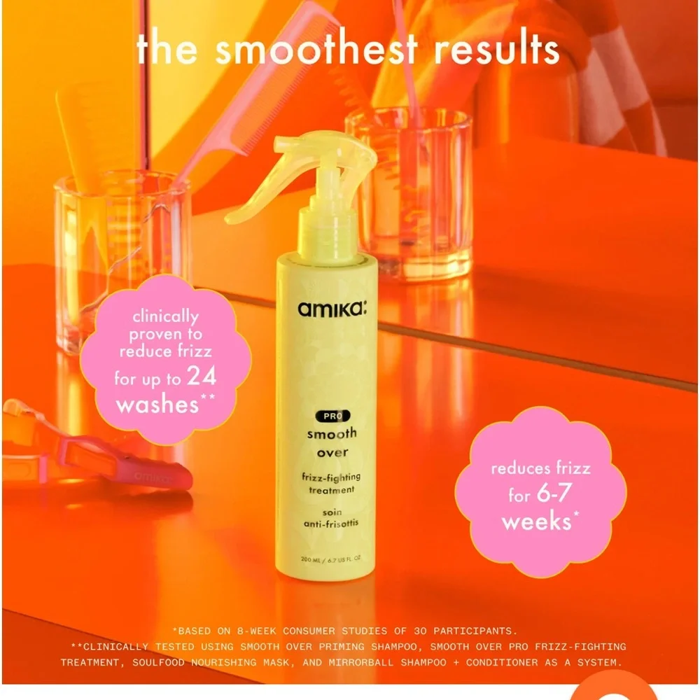 NEW! Amika PRO Smooth Over frizz treatment 6.7 oz brand new